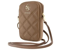 Guess krepšys su užtrauktuku Quilted 4G (GUWBZPSQSSGW) rudos spalvos