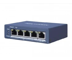 Ausinės HIKVISION 4 prievadų PoE komutatorius (1x HiPoE 60W), 1x Uplink