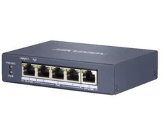 Ausinės HIKVISION 4 prievadų PoE komutatorius (1x HiPoE 60W), 1x Uplink