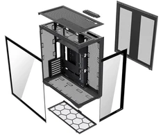Ausinės MODECOM VOLCANO SPACE XL PILNO BOKŠTO KOMPIUTERIO DĖKLAS Juodas (NF)