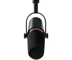 Ausinės Shure MV7+-K-BNDL – mikrofonas įgarsinimui ir vokalui su XLR/USB-C jungtimi, juodas + GATOR stovelis ant stalo