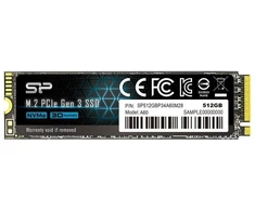 Ausinės SSD diskas Silicon Power A60 512GB M.2 PCIe NVMe Gen3x4 TLC 2200/1600 MB/s (SP512GBP34A60M28)