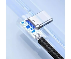 Ausinės Ugreen 90° kampinis laidas USB C - USB 2.0 480Mbps 3A 3m juodas (US176)