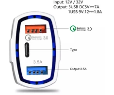 Auto Įkroviklis QC 3.0 TYPE-C
