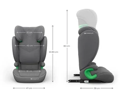 Automobilinė kėdutė Kinderkraft Junior Fix 2 Plus i-Size, pilka