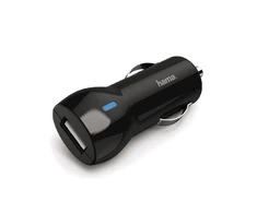 HAMA USB CAR CHARGER 12V 2.4A (Juodas)