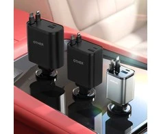 Joyroom JR-CCL05 30W 4 viename automobilinis įkroviklis su 2 įmontuotais ištraukiamais laidais – pilkos spalvos