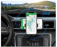 Automobilinis telefono laikiklis su belaidžiu įkrovimu (IQ / Qi)