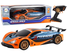 Nuotoliniu būdu valdomas sportinis automobilis Lean Toys, oranžinis, 42,5x22x10cm
