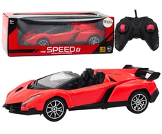 Lean Toys Nuotoliniu būdu valdomas raudonas sportinis automobilis RC 1:16