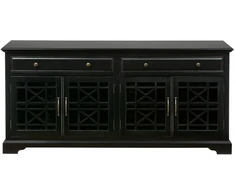 Av275-9 Komoda 4D/2S Avola Antique Juodas
