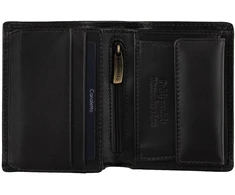 AVIV Portfel męski Canaletto juoda skóra garbowana roślinnie RFID