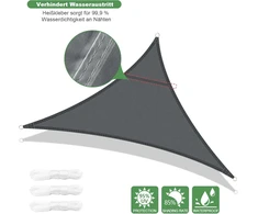 AXT SHADE trikampis saulės uždangalas 5x5x5 m, poliesteris, vandeniui atsparus, antracitas