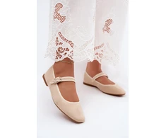 Balerinos iš odos imitacijos su sagtimi Step in style
