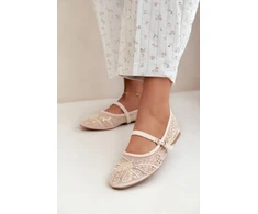 Balerinos su blizgiomis gėlių detalėmis Step in style