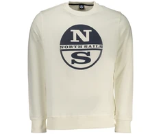 Balta bluza vyriška North Sails su dużym logo