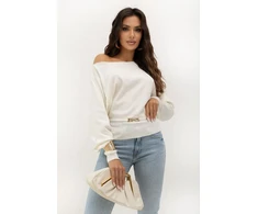 Balta laisvo kirpimo palaidinė Italy Moda
