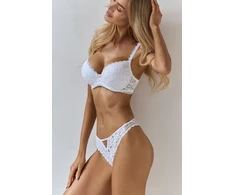 Balta liemenėlė su push-up efektu Róża