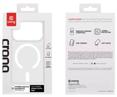 Crong Balta „MagSafe“ dėklas iPhone 18 Pro Max / 17 Pro Max