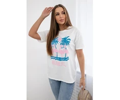 Balta medvilninė palaidinė Miami AmeliaHome