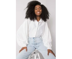 Balta palaidinė ilgomis plačiomis rankovėmis Italy Moda