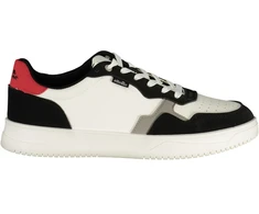 Balta sneakersy vyrams Ellesse Pansit 004 – juoda, raudona i pilka detale