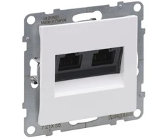 Baltas 2x RJ45 UTP 6A lizdas SUNO Legrand 721155