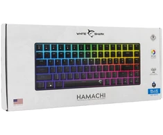 White Shark Baltas Shark Baltas Shark HAMACHI Gaming Membrane Klaviatūra, RGB Lighting, Mėlyna Switch, US išdėstymas, Juodas (GK-1927)