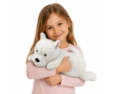 Lean Toys Pliušinis žaislas Vesthailendo baltasis terjeras, baltas, 40 × 14 × 14 cm