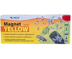 Baltasparnių, amarų, blakučių gaudyklės MINI Magnet yellow (24X10 cm), 20 vnt