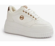 Balti sportiniai bateliai su platforma Step in style