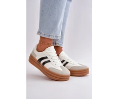Balti sportiniai bateliai su platforma Step in style