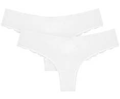 Balto mikropluošto brazilinės string kelnaitės Triumph, 2 vnt.