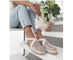 Baltos espadrilės su sagtimi Solea