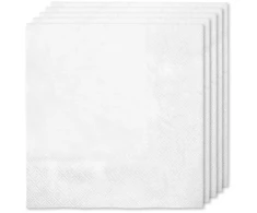 Baltos servetėlės 33 x 33 cm – Vakarėlio dekoracijos