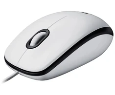 Baltos spalvos „Logitech M100“ pelė