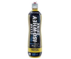 Baltyminis gėrimas Body Attack Clear Iso Whey Drink 12 × 500 ml, tropinių vaisių skonio