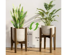 Bamworld bambukinis reguliuojamas augalų stovas, tinkamas vazonams nuo 18 iki 30 cm, 05-B