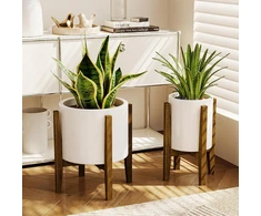 Bamworld bambukinis reguliuojamas augalų stovas, tinkamas vazonams nuo 18 iki 30 cm, 05-B