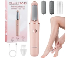 BARBERBOSS elektrinis pėdų šveitiklis su keičiamais voleliais ir LED apšvietimu QR-5102