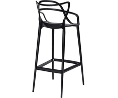 Baro kėdė HILO PREMIUM 75CM, juoda, plastikinė