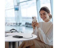 Baseus EnerFill FP11 išorinė baterija (Power Bank) 10000mAh 15W (su juodu Simple USB-C – USB-C 20V/3A 30cm laidu) – juoda