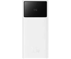 Baseus EnerFill FP41 30000mAh 22.5W išorinė baterija su Baseus Simple USB-A - USB-C 3A 30cm kabeliu – balta