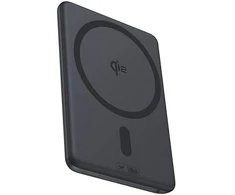 Baseus PicoGo AM31 Qi2 5000 mAh 20 W „MagSafe“ suderinamas išorinis akumuliatorius su stovu (su juodu paprastu pintų USB-C – USB-C 30 cm laidu) – juodas