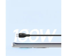 Baseus Pudding 100W USB-A – USB-C kabelis, 1,2 m – juodas