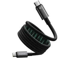 Baseus Tungsten Magnetinis USB C-USB C kabelis 100W 1m (Juodas)