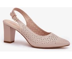 Basutės moterims odinės smėlio spalvos elegantiškos