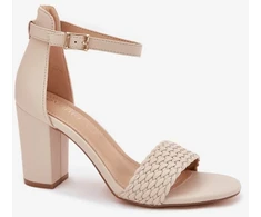 Basutės su kulnu ir pynuota juostele Step in style