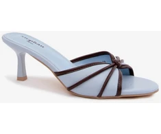 Basutės su kulnu iš odos imitacijos Step in style