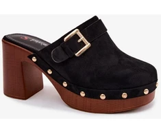 Basutės su kulnu Step in style iš odos imitacijos